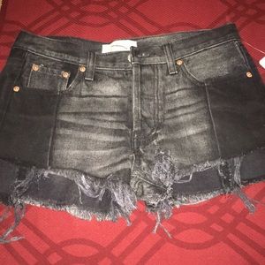 We the Free black denim shorts